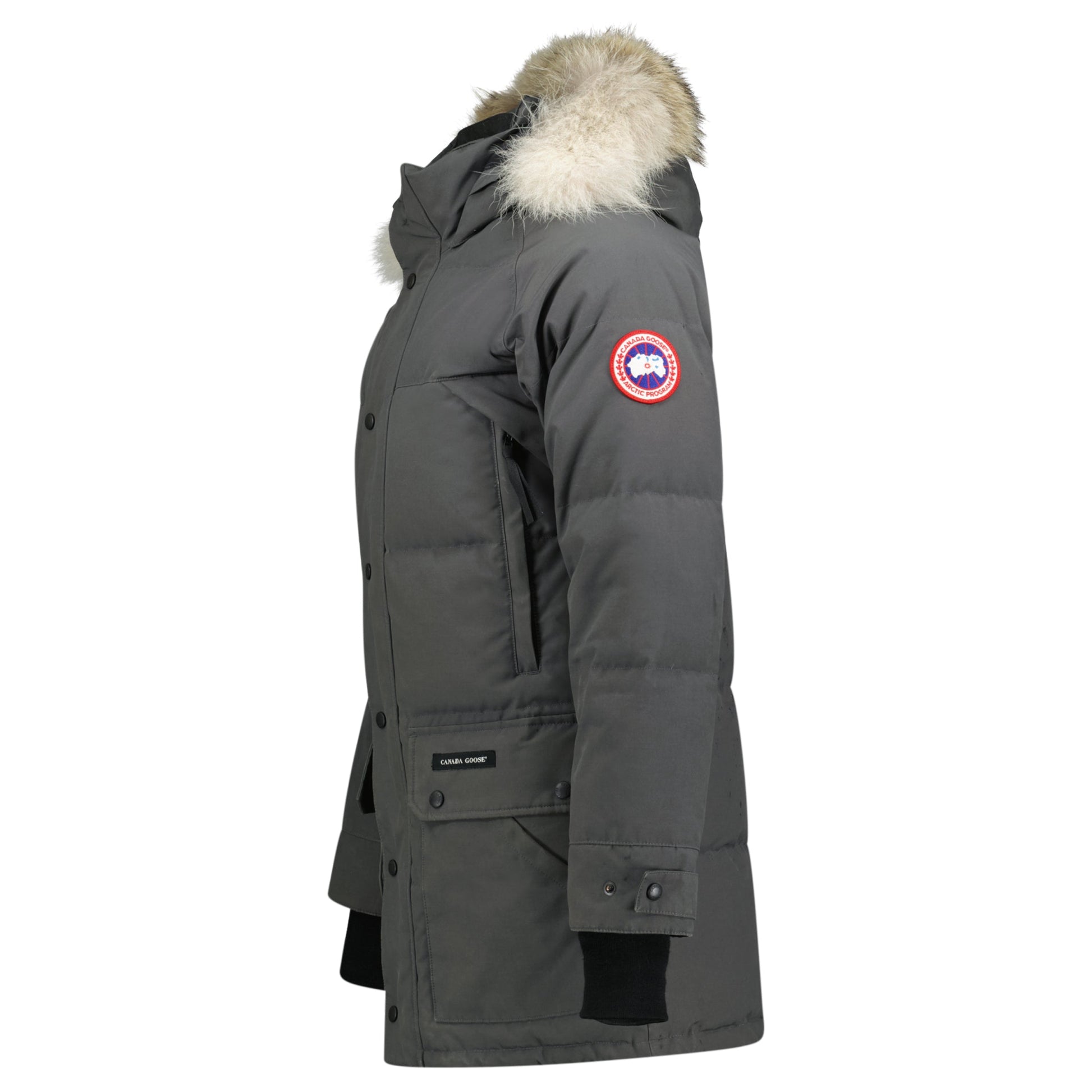 CANADA GOOSE EMORY GREY COAT - LARGE - Affluent ArchivesUsed HIGH END DESIGNER CLOTHING