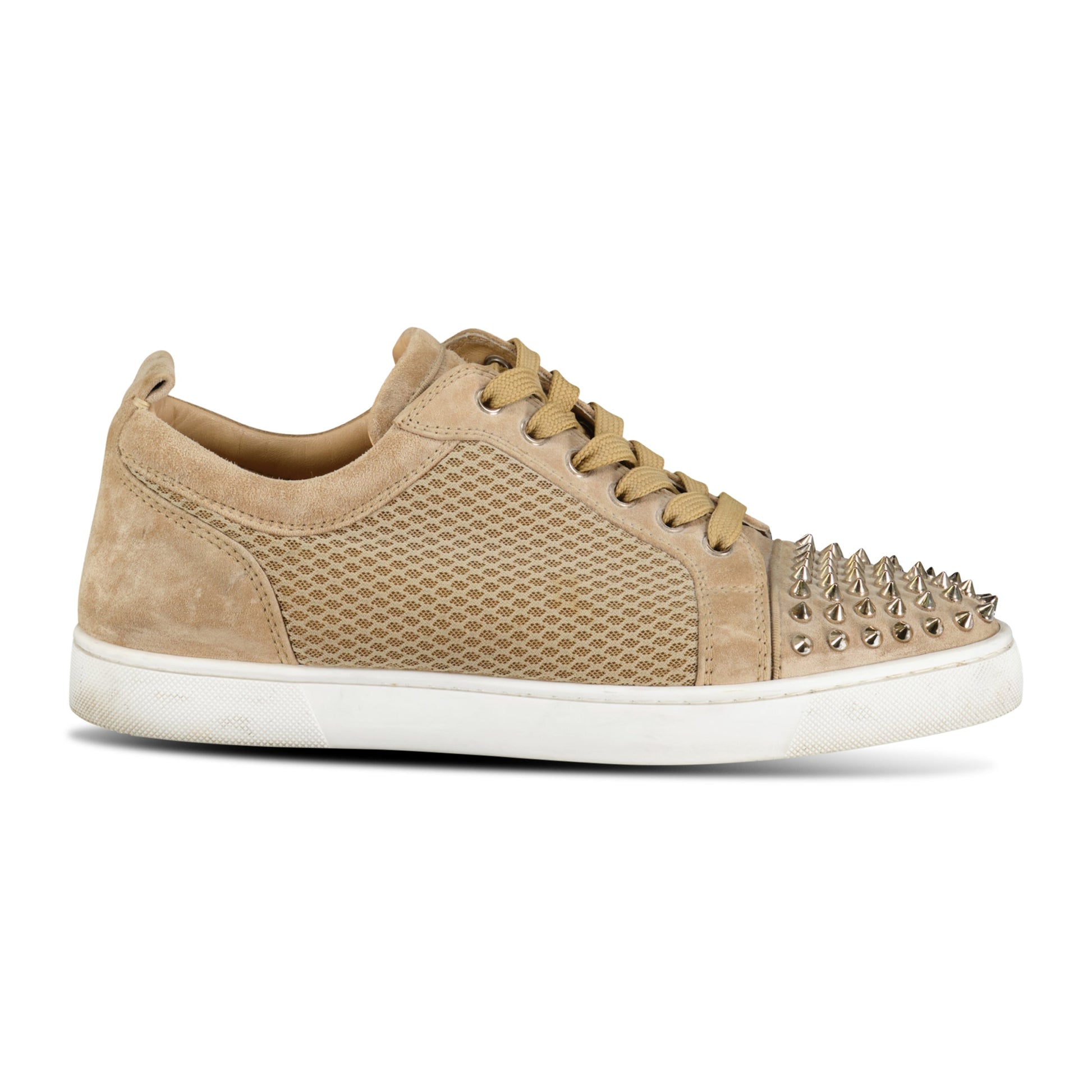 CHRISTIAN LOUBOUTIN LOW BEIGE TRAINER - UK 7 (41) - affluentarchivesUsed HIGH END DESIGNER CLOTHING