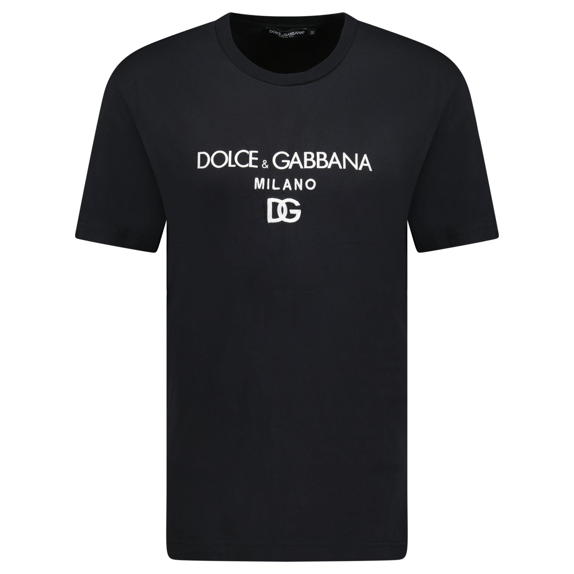 DOLCE AND GABBANA BLACK LOGO T SHIRT - 48 (M) - affluentarchivesUsed HIGH END DESIGNER CLOTHING