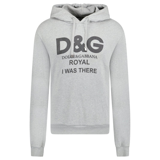 DOLCE AND GABBBANA GREY HOODIE - MEDIUM - affluentarchivesUsed HIGH END DESIGNER CLOTHING