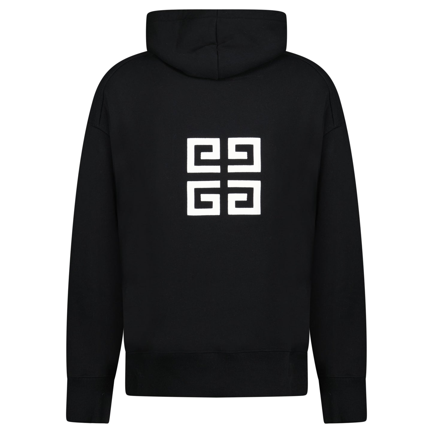 GIVENCHY BLACK LOGO HOODIE - MEDIUM (Fits XXL) - affluentarchivesUsed HIGH END DESIGNER CLOTHING