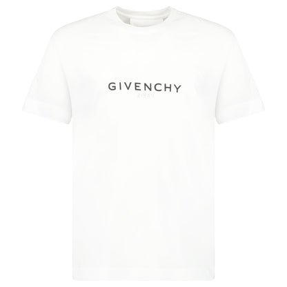 GIVENCHY WHITE LOGO T SHIRT - XS (Fits M) - Affluent ArchivesUsed HIGH END DESIGNER CLOTHING