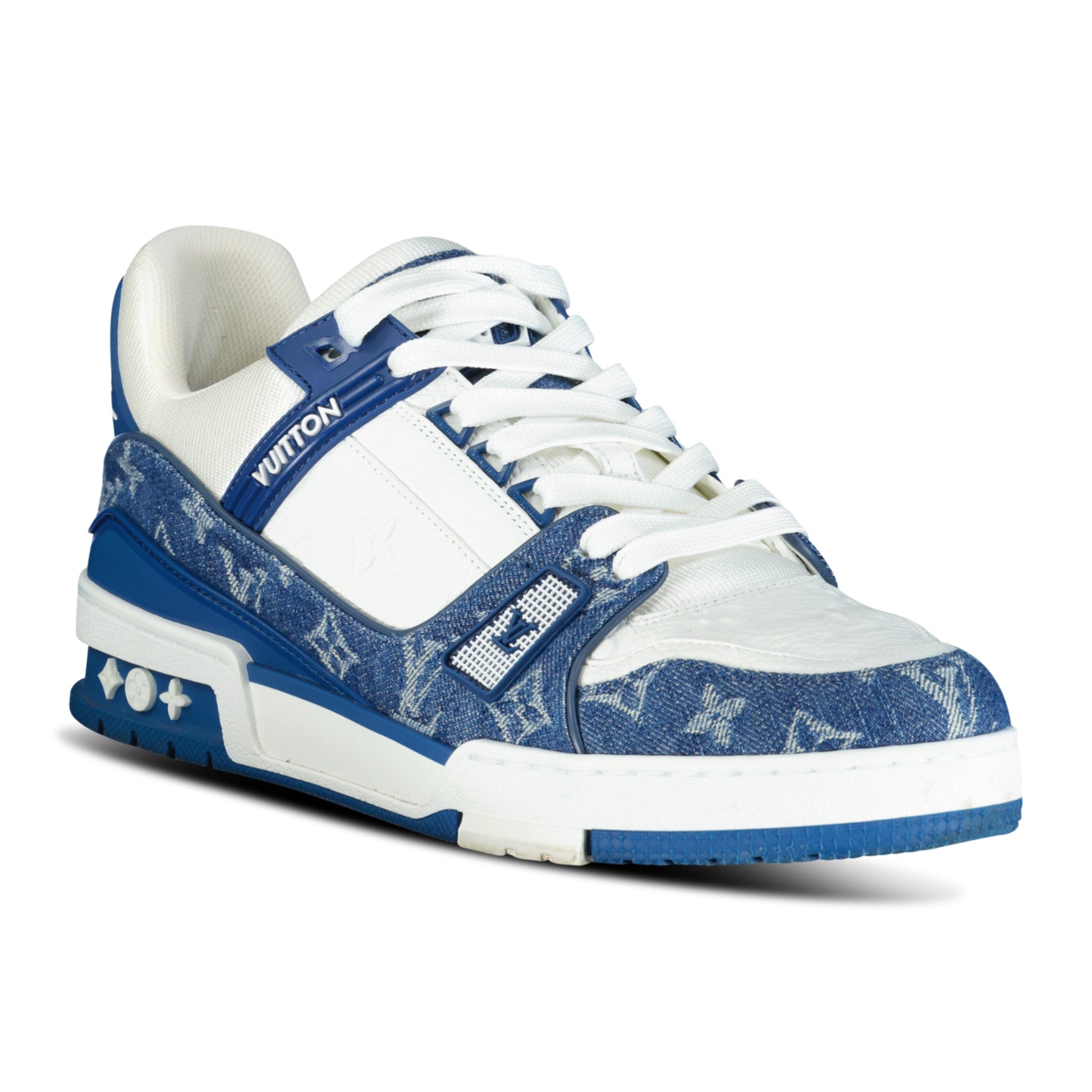 LOUIS VUITTON BLUE DENIM TRAINER - UK 7 (Fit 8) - affluentarchivesUsed HIGH END DESIGNER CLOTHING