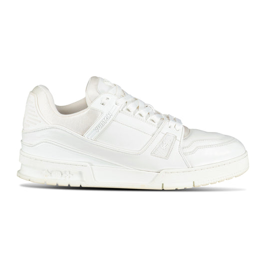 LOUIS VUITTON WHITE LV SNEAKER - 8.5 (Fit 9) - affluentarchivesUsed HIGH END DESIGNER CLOTHING