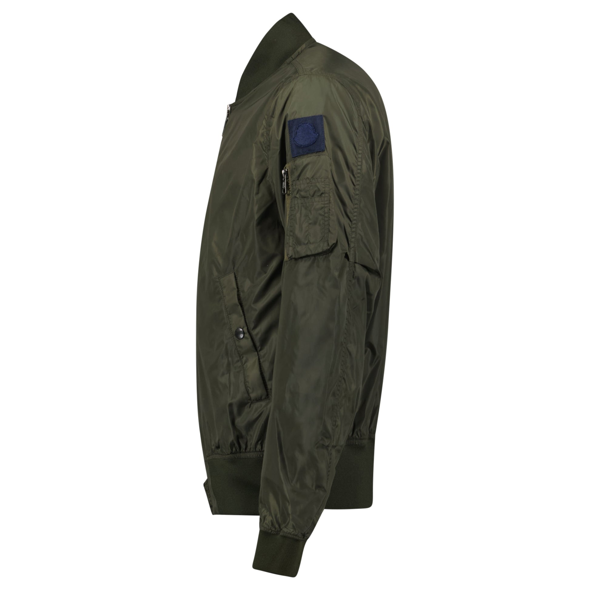 MONCLER KHAKI BOMBER - SIZE 3 (M) - Affluent ArchivesUsed HIGH END DESIGNER CLOTHING