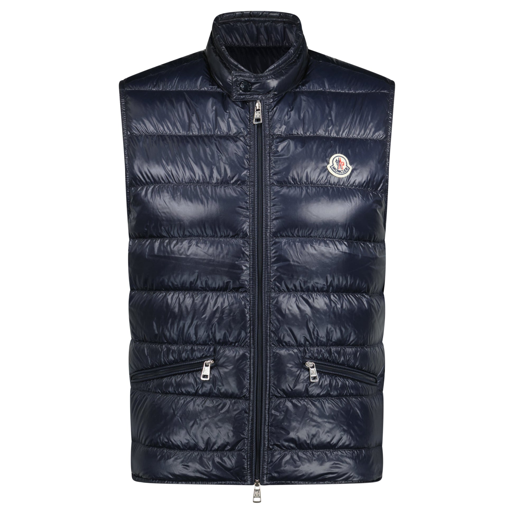 MONCLER NAVY GILET - 3 (M) - affluentarchivesUsed HIGH END DESIGNER CLOTHING