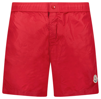 MONCLER RED SWIM SHORTS - LARGE - Affluent ArchivesUsed HIGH END DESIGNER CLOTHING