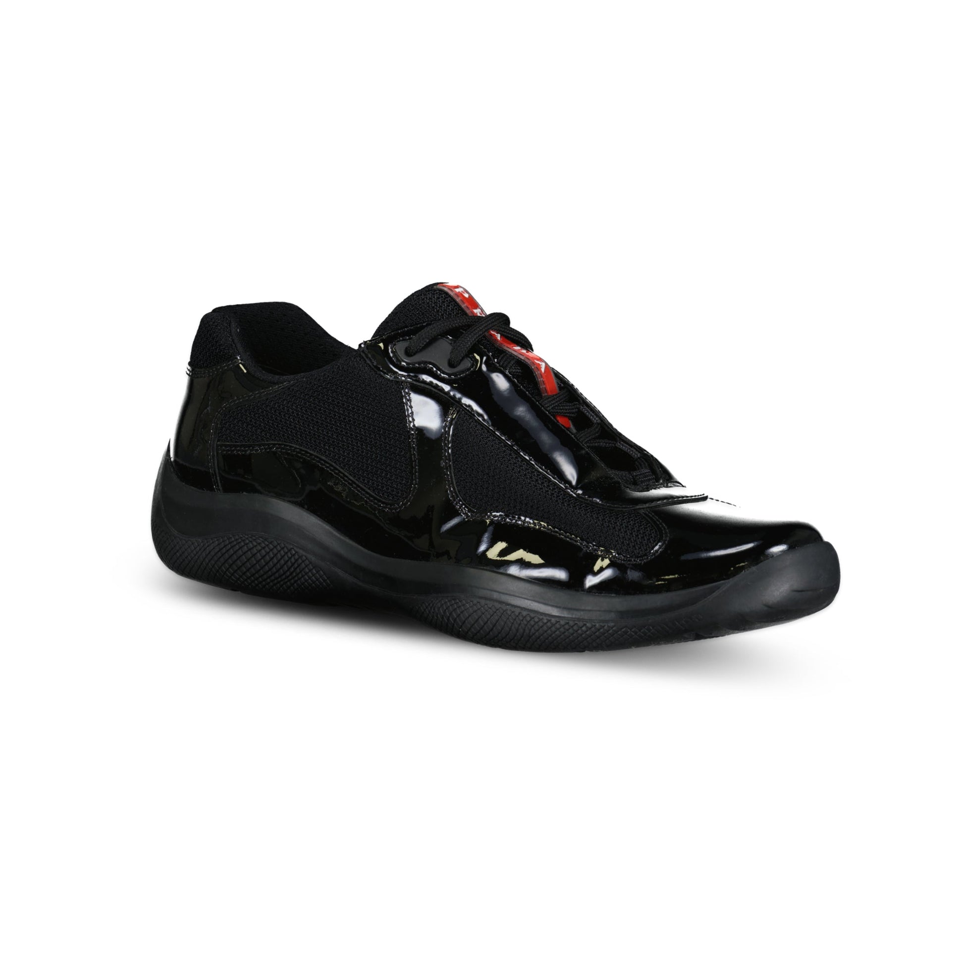 PRADA AMERICA CUP BLACK TRAINER - UK 7 (Fit 8) - affluentarchivesUsed HIGH END DESIGNER CLOTHING