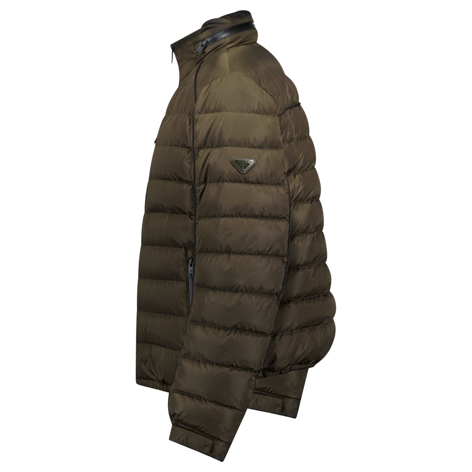 PRADA KHAKI PADDED JACKET - XL (Fits L) - affluentarchivesUsed HIGH END DESIGNER CLOTHING