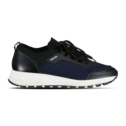 PRADA NAVY MESH TRAINER - UK 5 (Fit 6) - affluentarchivesUsed HIGH END DESIGNER CLOTHING