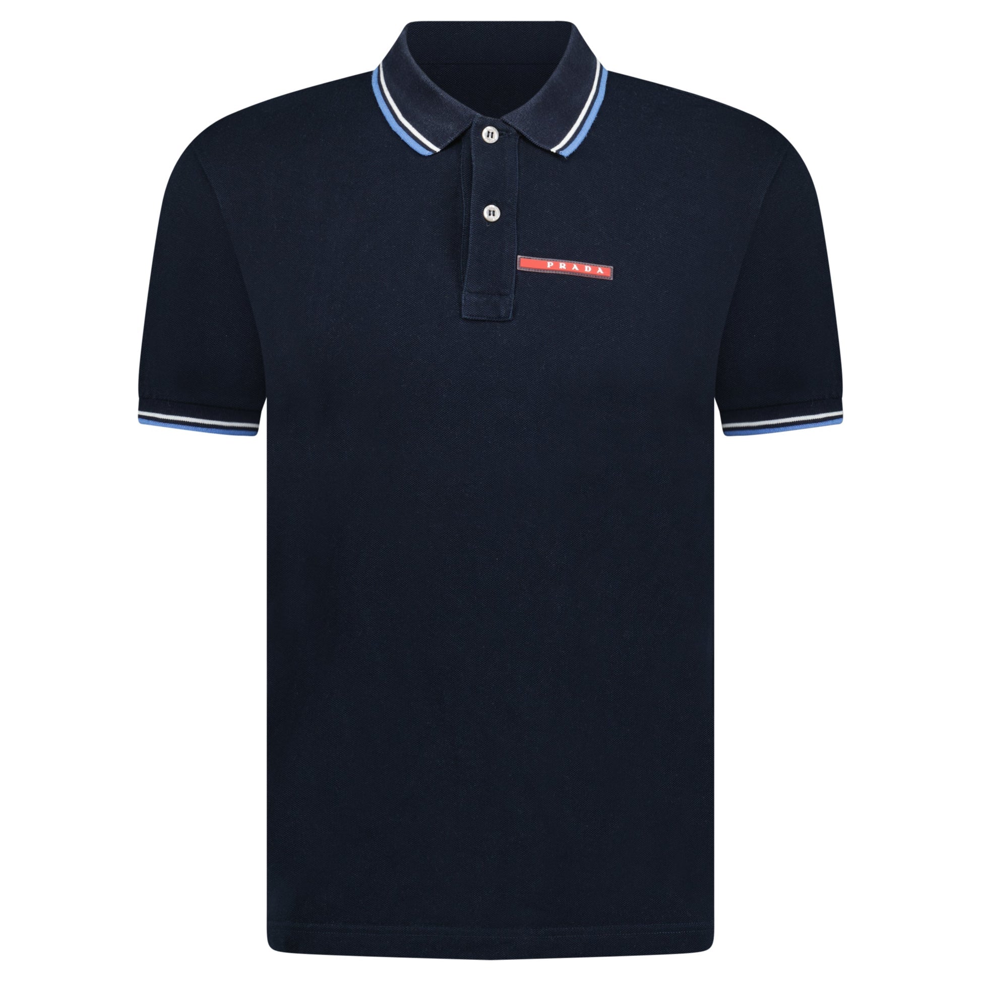 PRADA NAVY POLO - LARGE (Fits M) - affluentarchivesUsed HIGH END DESIGNER CLOTHING