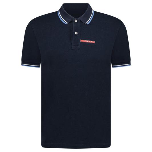 PRADA NAVY POLO - LARGE (Fits M) - affluentarchivesUsed HIGH END DESIGNER CLOTHING