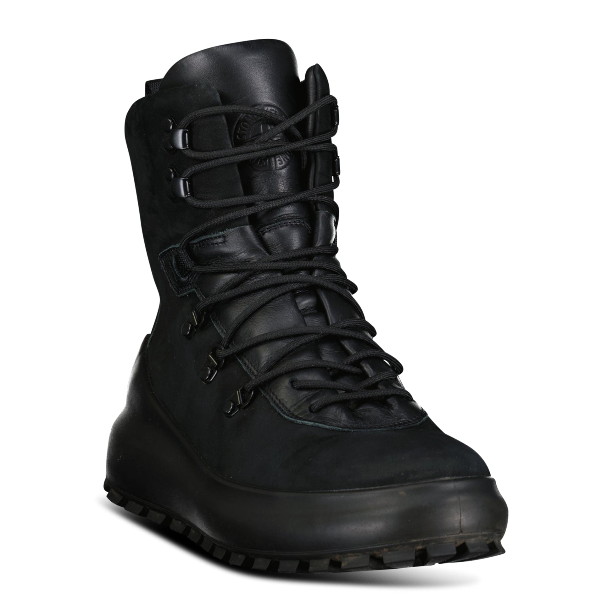 STONE ISLAND BLACK BOOT - UK 9 (43) - affluentarchivesUsed HIGH END DESIGNER CLOTHING