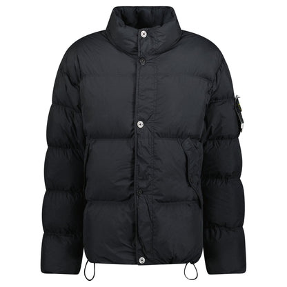 STONE ISLAND BLACK PUFFER COAT - LARGE (NEW) - affluentarchivesUsed HIGH END DESIGNER CLOTHING