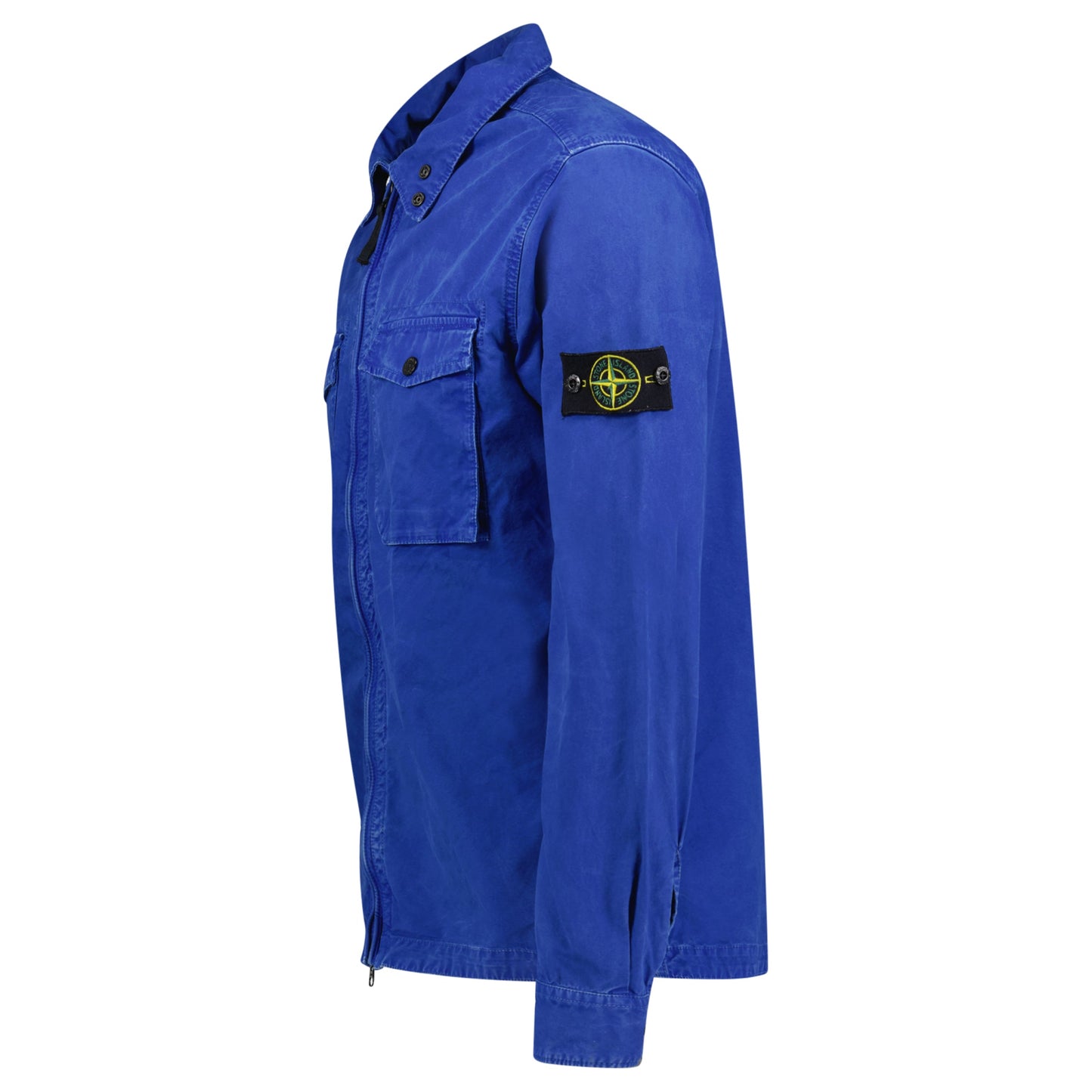 STONE ISLAND BLUE OVERSHIRT - LARGE - affluentarchivesUsed HIGH END DESIGNER CLOTHING