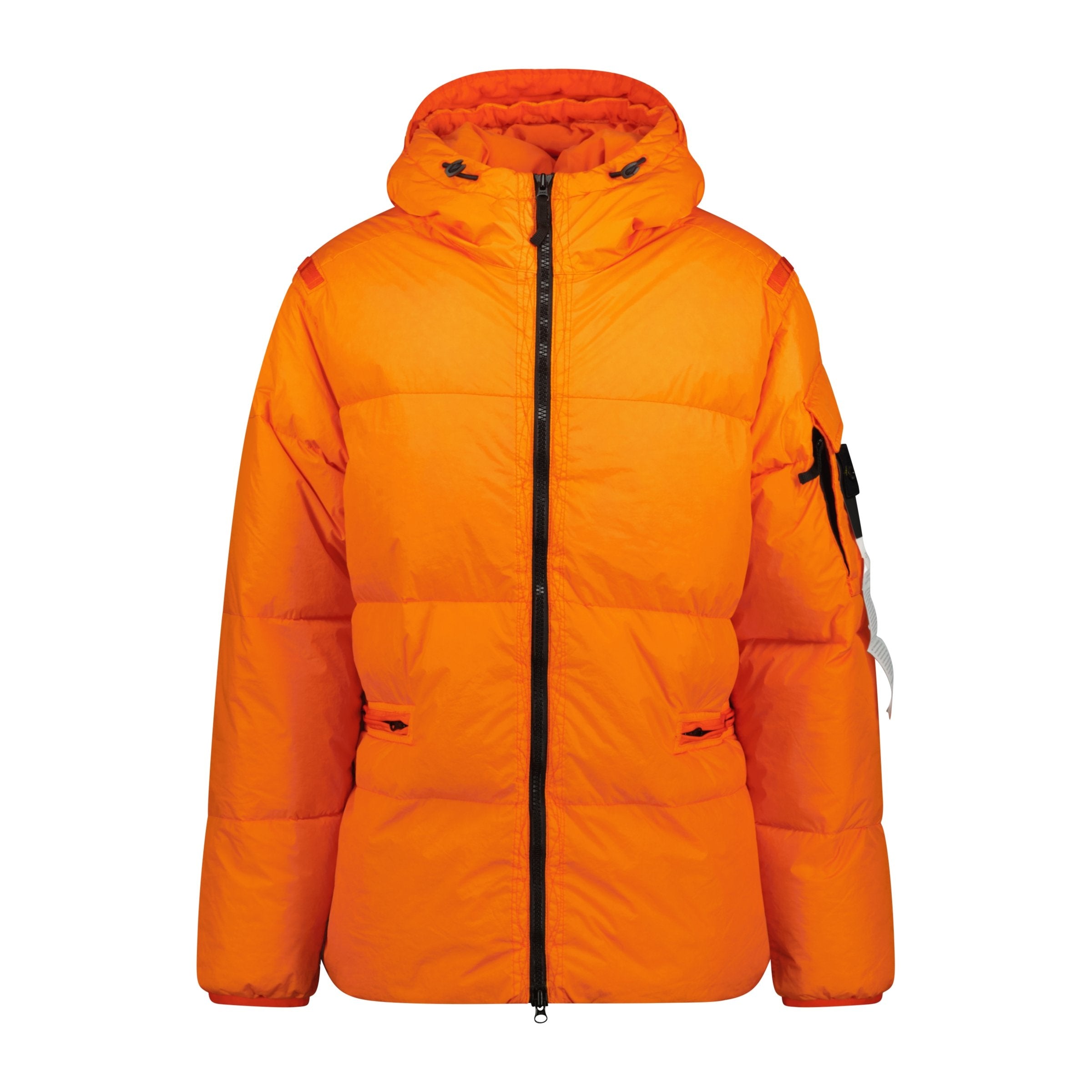 Orange designer coat on sale