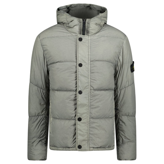 STONE ISLAND CRINKLE REPS DOWN JACKET STONE GREY - LARGE - affluentarchivesUsed HIGH END DESIGNER CLOTHING