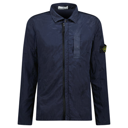 STONE ISLAND PADDED NAVY OVERSHIRT - LARGE - affluentarchivesUsed HIGH END DESIGNER CLOTHING