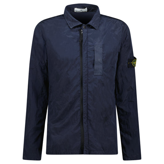 STONE ISLAND PADDED NAVY OVERSHIRT - LARGE - affluentarchivesUsed HIGH END DESIGNER CLOTHING