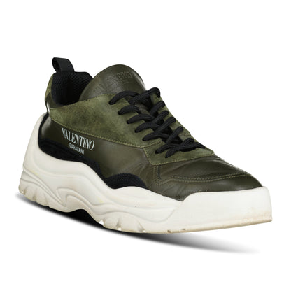 VALENTINO GARAVANI KHAKI TRAINER - UK 7 (41) - affluentarchivesUsed HIGH END DESIGNER CLOTHING