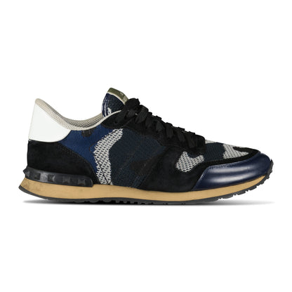 VALENTINO GARAVANI ROCKRUNNER NAVY - UK 7 (41) - Affluent ArchivesUsed HIGH END DESIGNER CLOTHING