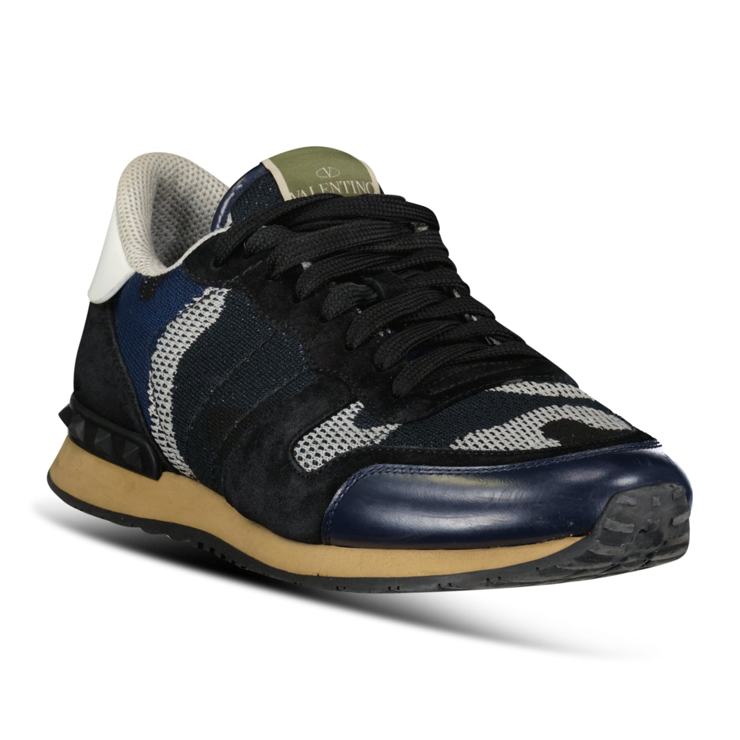 VALENTINO GARAVANI ROCKRUNNER NAVY - UK 7 (41) - Affluent ArchivesUsed HIGH END DESIGNER CLOTHING