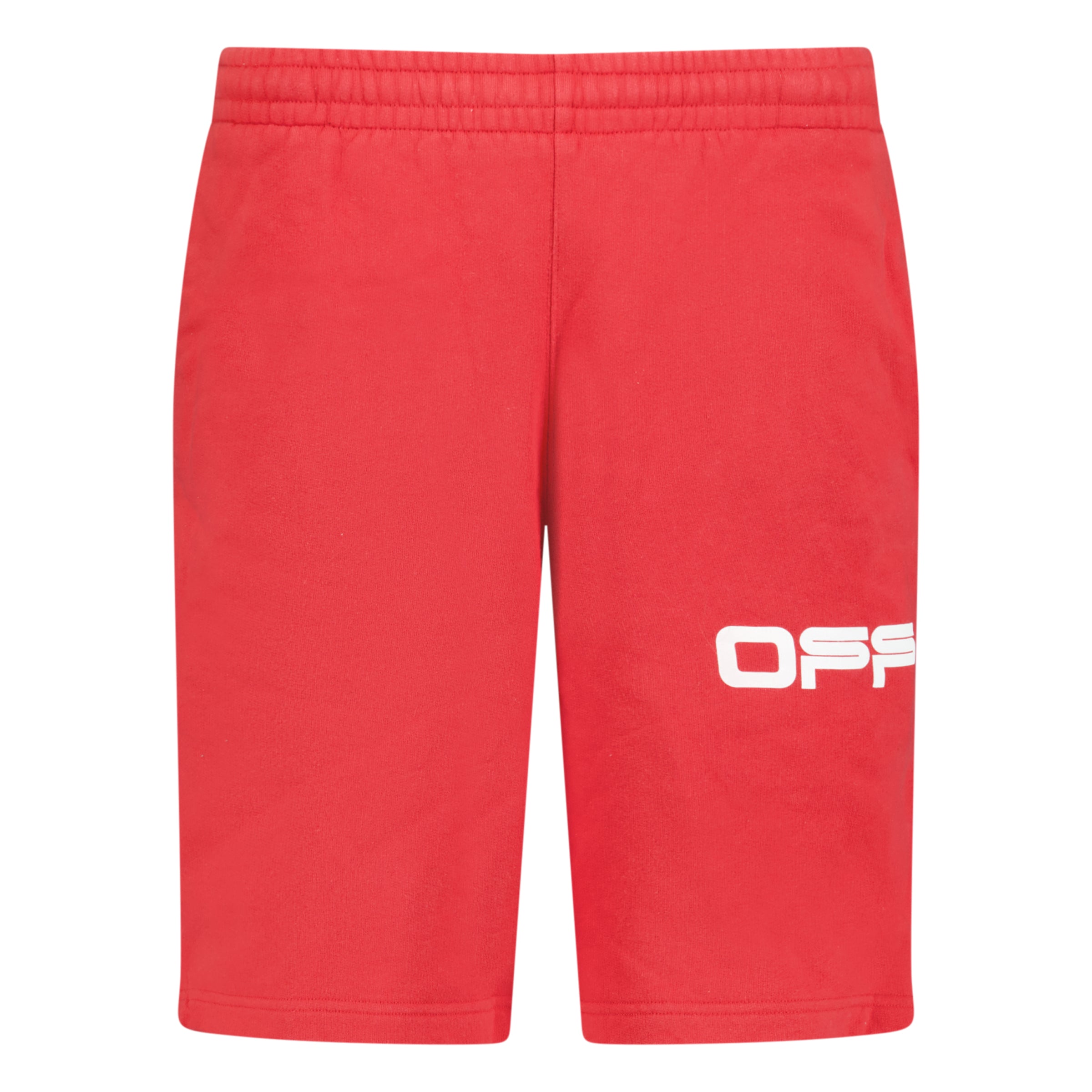 Red off white store shorts